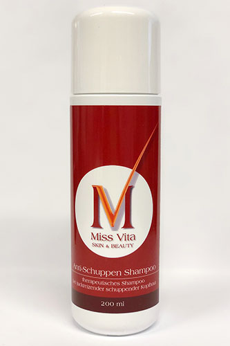 Das Miss-Vita Anti-Schuppen Shampoo ist eine milde medizinische Reinigung zur täglichen Haarpflege und Kopfhautpflege bei Schuppenbildung.